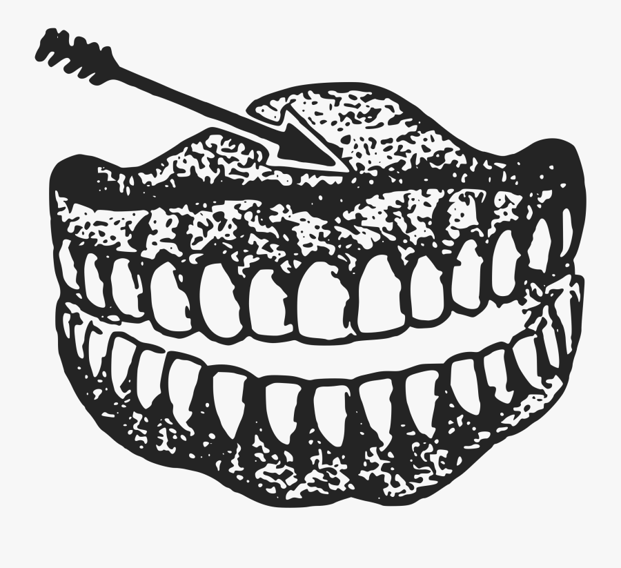 Clipart - Tooth Black In White, Transparent Clipart
