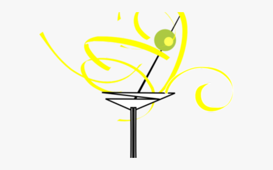 Martini Clipart Yellow - Cocktail Glass, Transparent Clipart