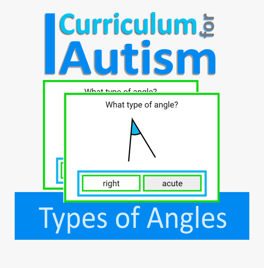 Types Of Angles Geometry Math Cards, Autism, Special - Marketing Mix Diagram, Transparent Clipart