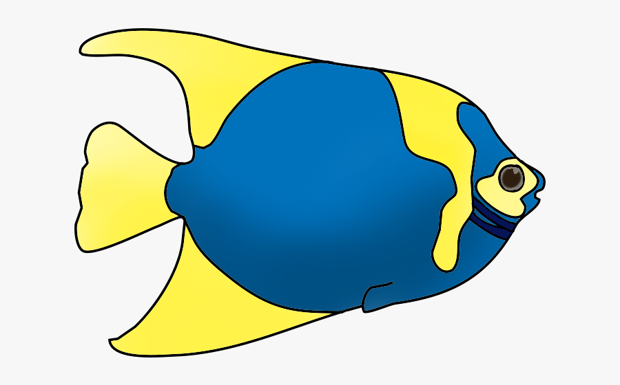 Fish Blue Yellow Clownfish Clipart Transparent Png - Fish Clipart, Transparent Clipart