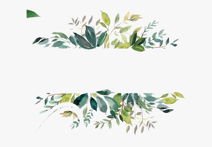 Watercolor Clipart Leaves - Watercolor Leaf Border Png, Transparent Clipart