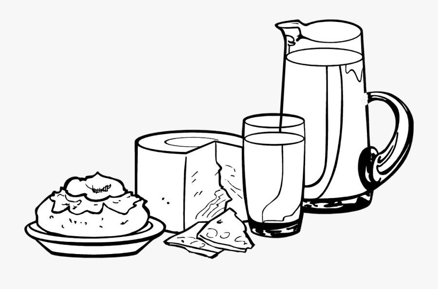 Free Stock Photos - Dairy Products Clipart Black And White Png, Transparent Clipart
