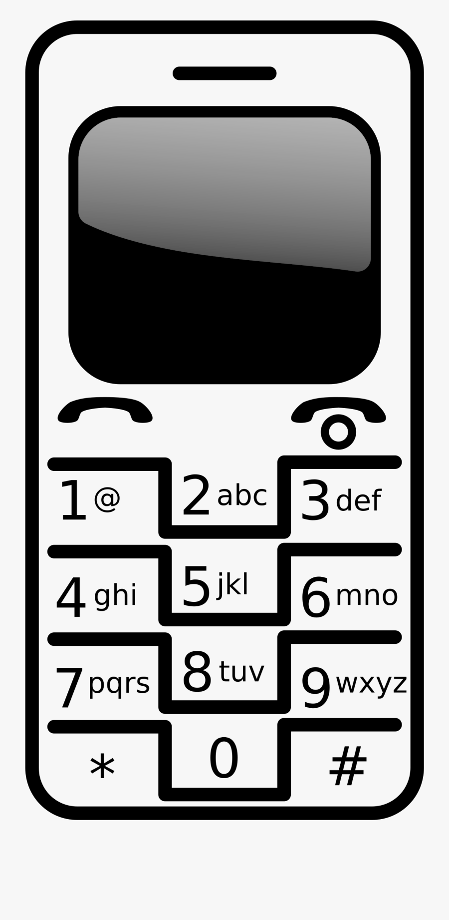 Png Download Mycelular Big Image Png Cell Phone - Cellphone Black And White, Transparent Clipart