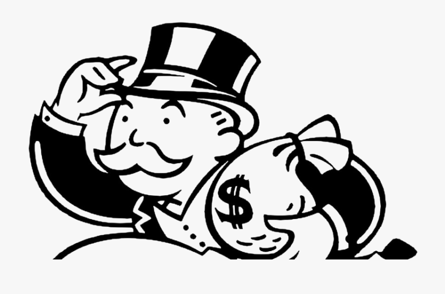 Transparent Wealthy Man Clipart - Monopoly Man Money Png, Transparent Clipart