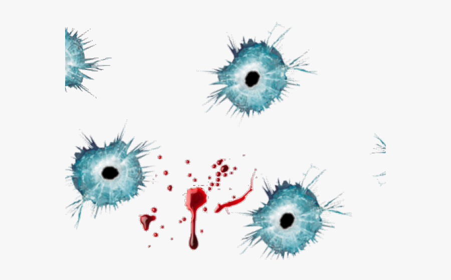 Bullet Hole Clipart Blood - Bullet Hole With Blood Splatter, Transparent Clipart