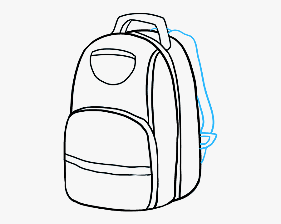 Backpack Clipart Easy - Backpack Drawing Easy, Transparent Clipart