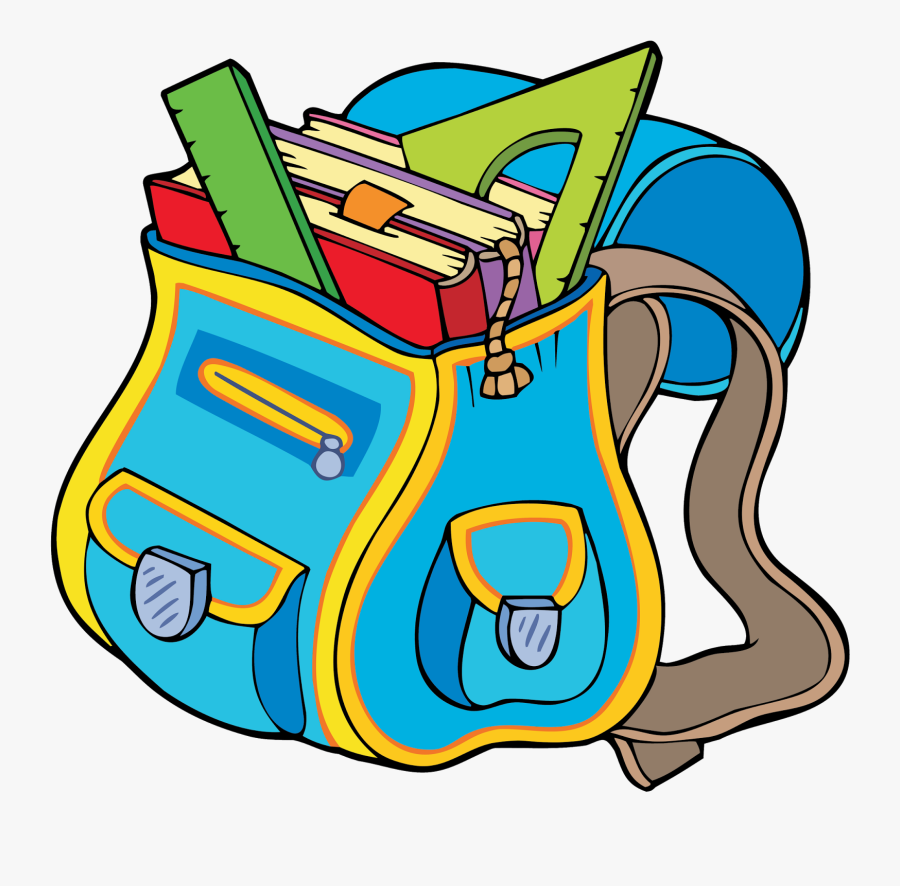 Clip Art Backpack Cartoon Image - Clipart Schoolbag, Transparent Clipart