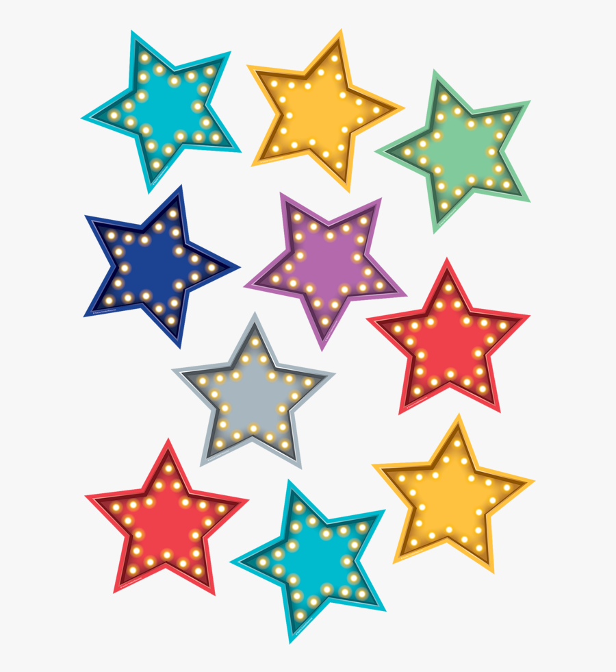 Chalkboard Brights Stars, Transparent Clipart