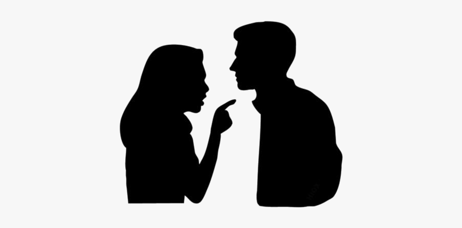 Argument Divorce Enabling Family - Woman Pointing At Man, Transparent Clipart