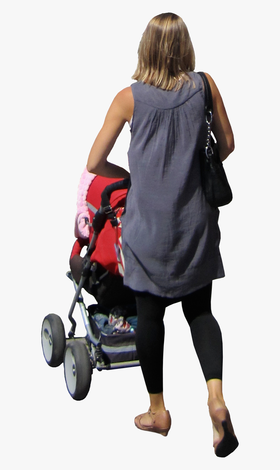 Baby Mother Mom Free Png Transparent Images Free Download - Mom With Stroller Png, Transparent Clipart
