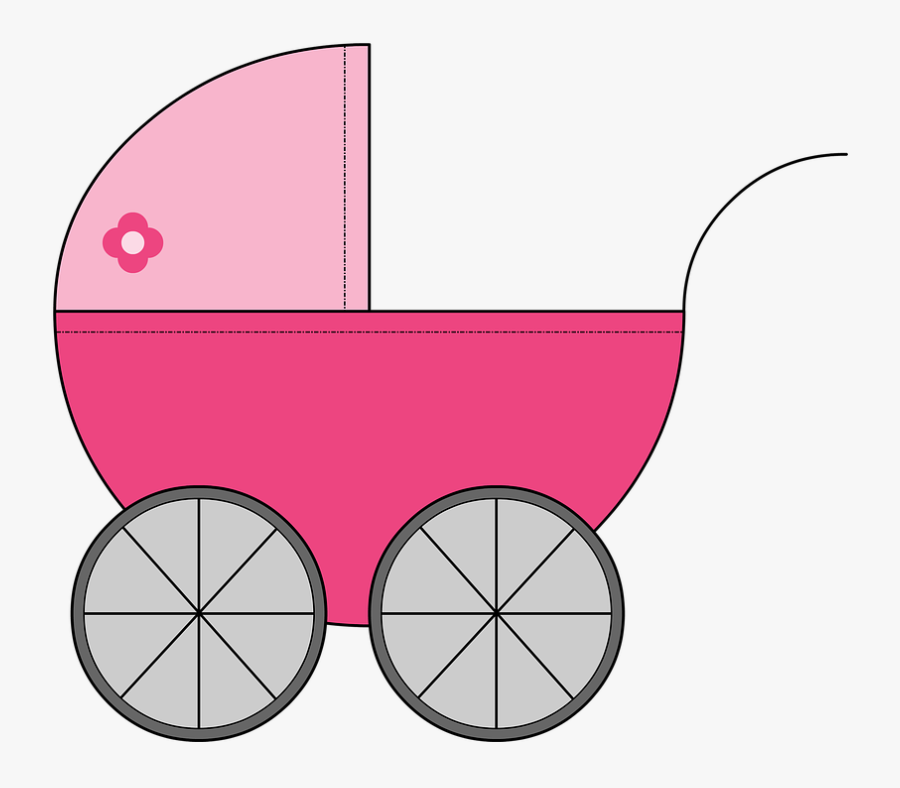 Pink,clip - Baby Girl Cart Clipart, Transparent Clipart