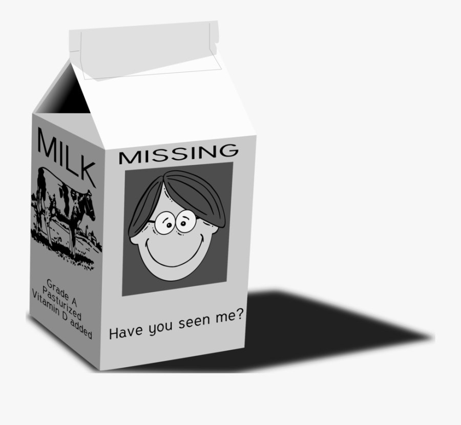 Carton,brand,packaging And Labeling - Milk Carton Cartoon Missing, Transparent Clipart