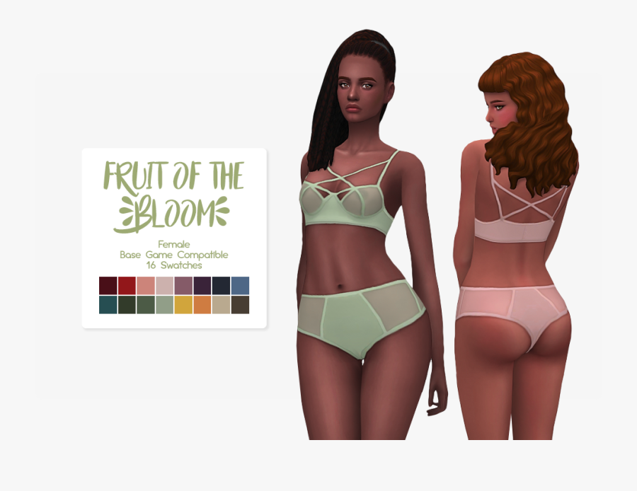 Clip Art Sims 4 Cc Lingerie - Sims 4 Cc Maxis Match Underwear, Transparent Clipart