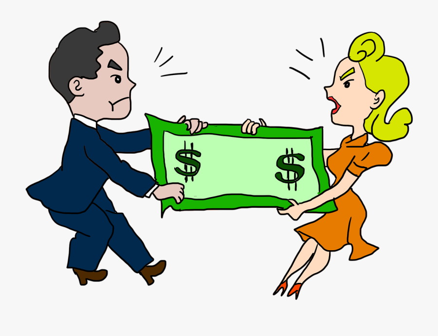 People Fighting Over Money, Transparent Clipart