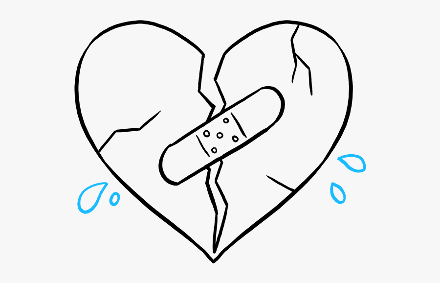 How To Draw A Broken Heart Easy Broken Heart Drawings , Free