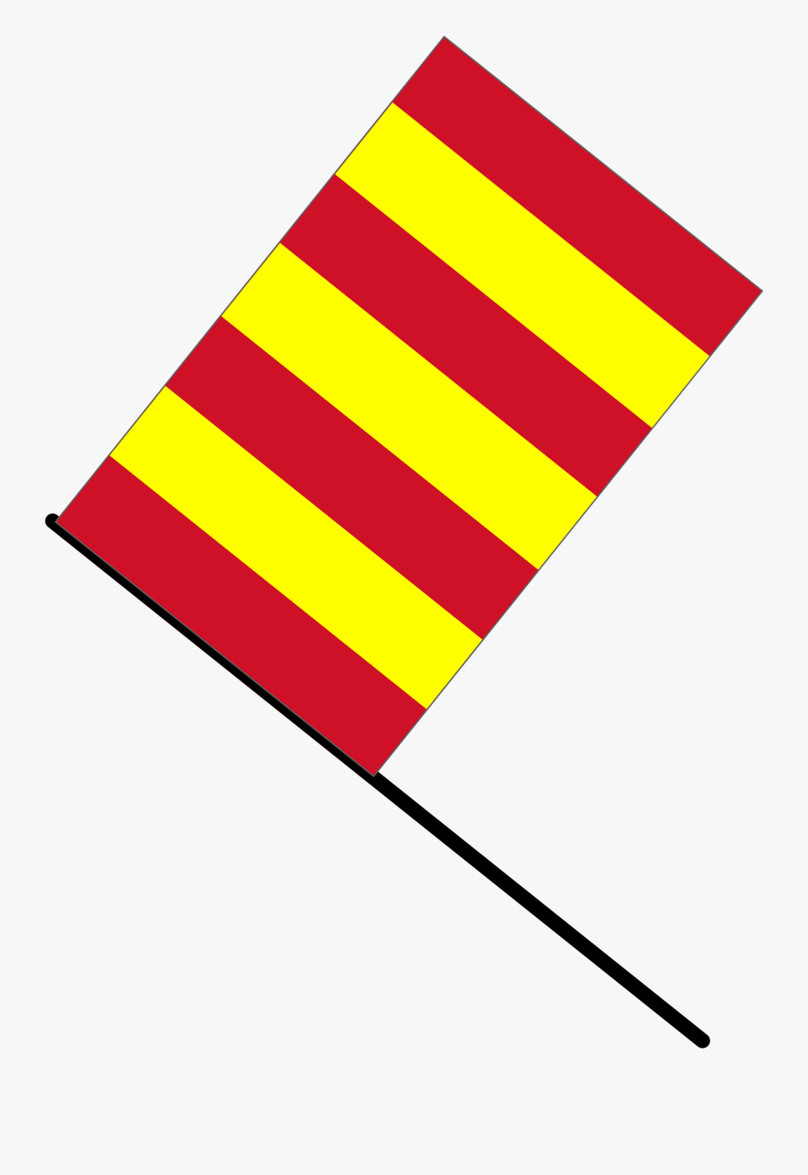 This Free Icons Png Design Of Yellow/red Stripped Flag - Yellow And Red Striped Flag F1, Transparent Clipart