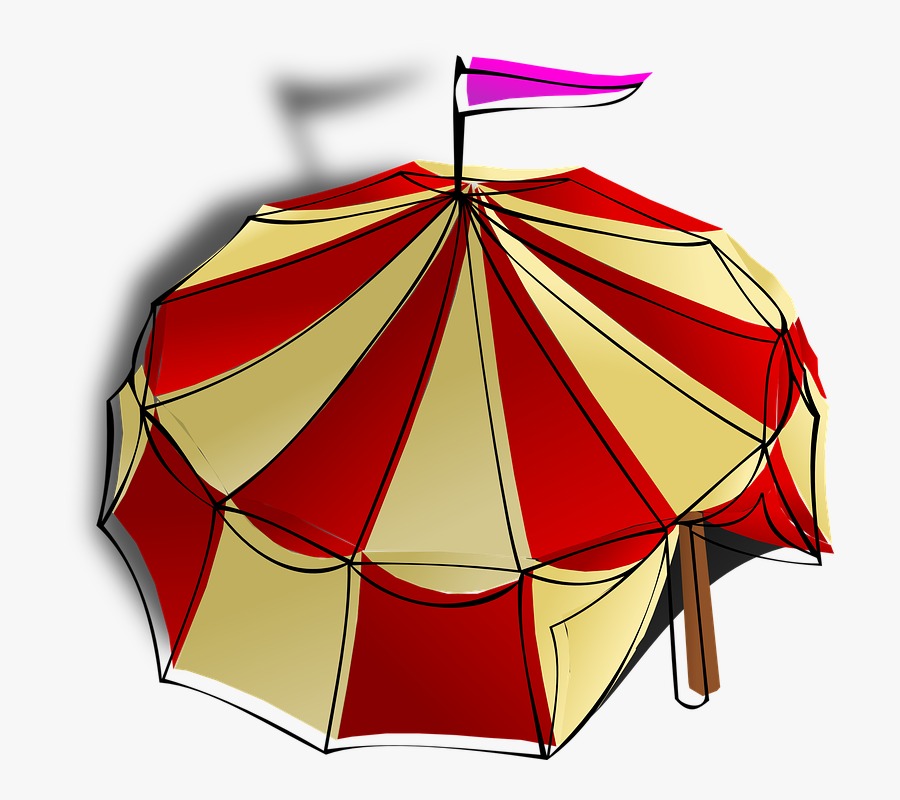 Circus Tent Clip Art, Transparent Clipart