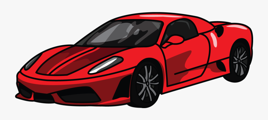 Draw A Sports Car Ferrari, Transparent Clipart