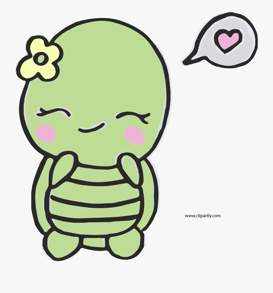 Sweet And Cute Turtle Easy Png Clipart - Easy Cute Drawings Of Turtles, Transparent Clipart