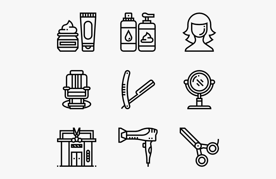 Barber Shop - Wedding Icons, Transparent Clipart