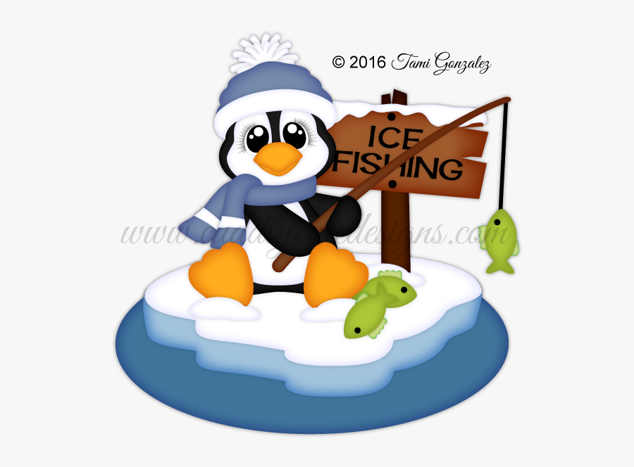 Penguin Fishing, Transparent Clipart
