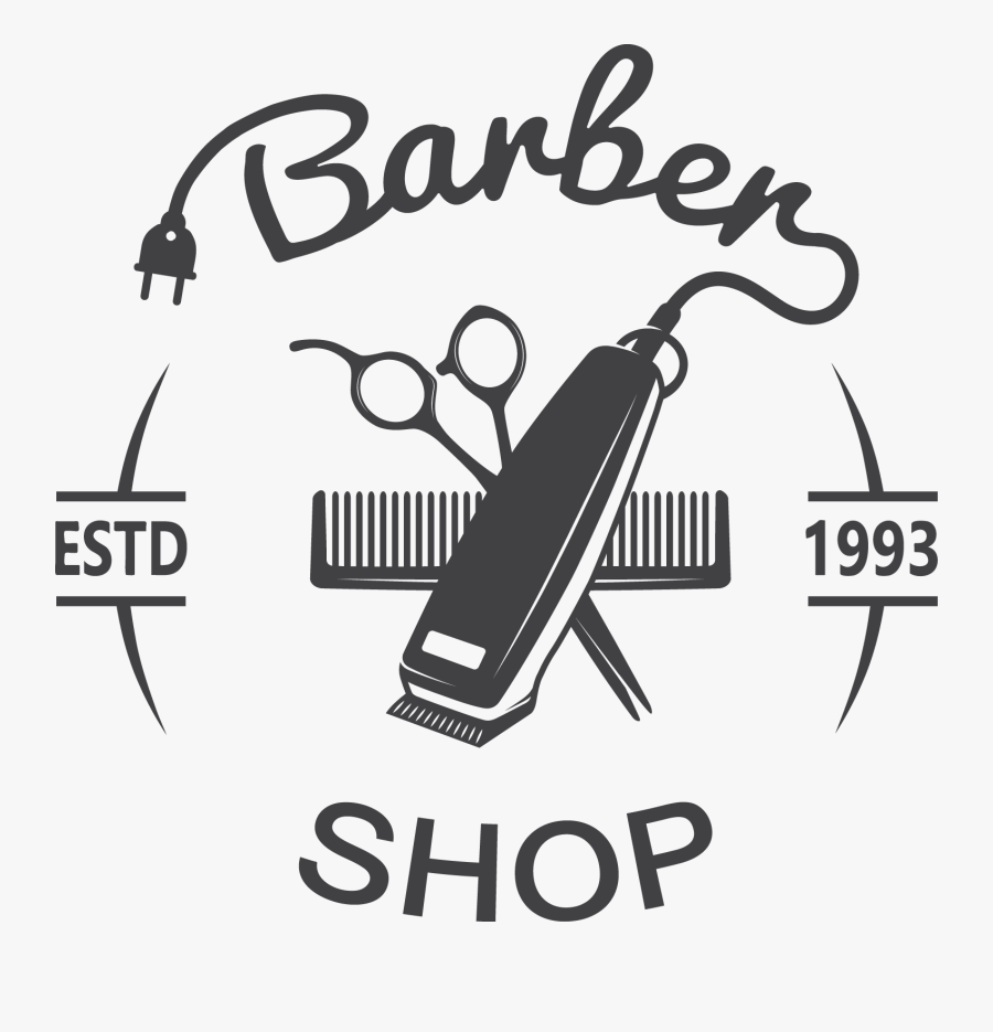 Clip Art Barber Shop Font - Transparent Barber Logo Png, Transparent Clipart