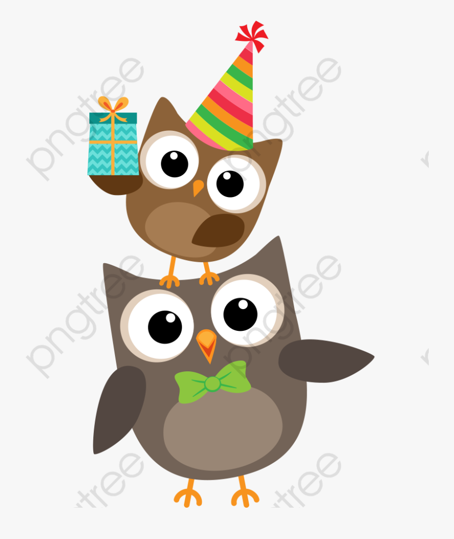Owl Clipart Birthday - Animales Animados Para Cumpleaños, Transparent Clipart