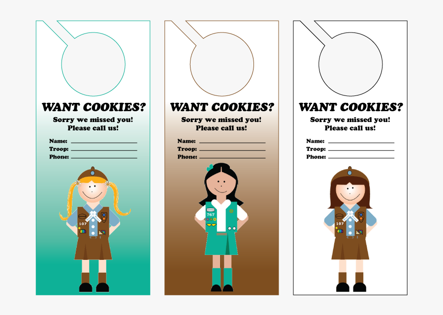 Girl Scout Cookie Door Hanger - Do You Need Girls Scout Cookies, Transparent Clipart