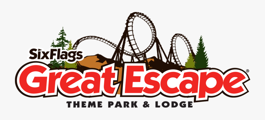Six Flags Great Escape Logo, Transparent Clipart
