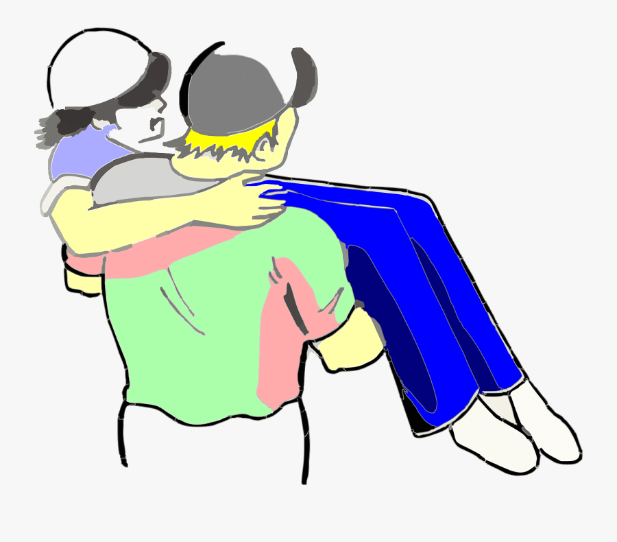 Co Worker Carrying Another Employee After An Injury - Helping Injured Person Cartoon, Transparent Clipart