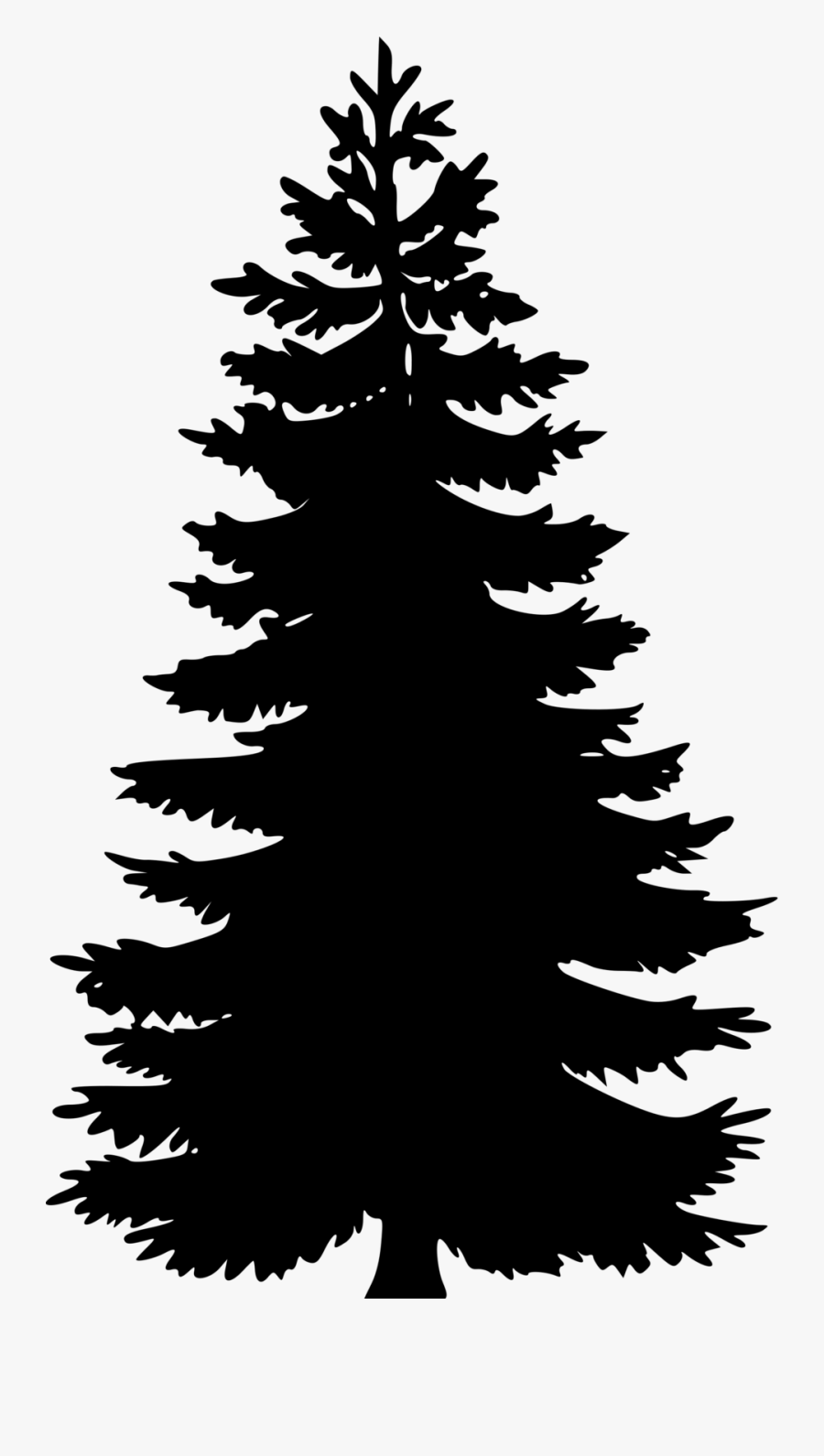 Clip Art Black And White Graphic - Pine Tree Vector Png, Transparent Clipart