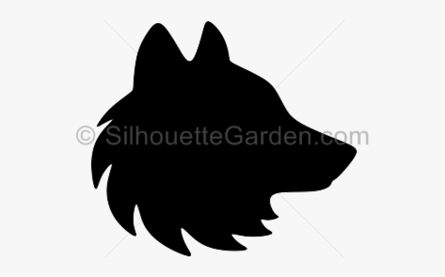 Wolf Head Silhouette - Wolf Head Side Silhouette, Transparent Clipart