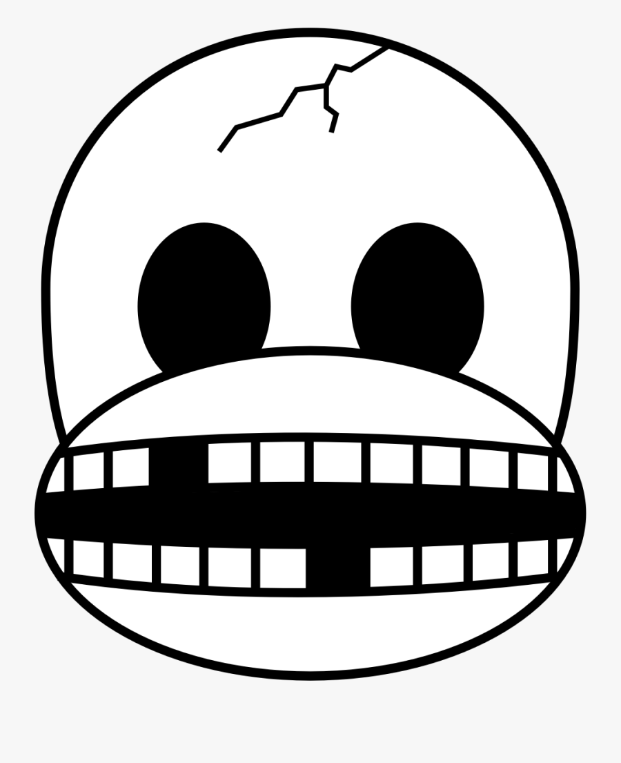 Emoji Clipart Coloring - Monkey Skull Art, Transparent Clipart