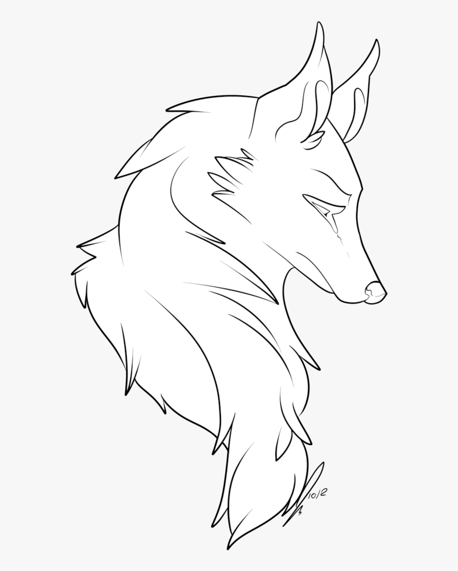 Wolf Face Drawing - Нарисованый Волк Распечатка, Transparent Clipart
