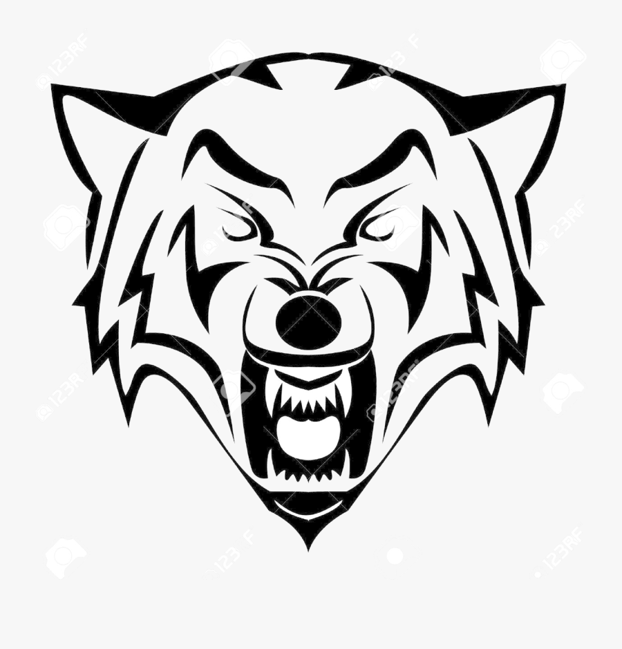 Wolf Head Outline Free Best On Transparent Png - Vector Tattoo Animal, Transparent Clipart