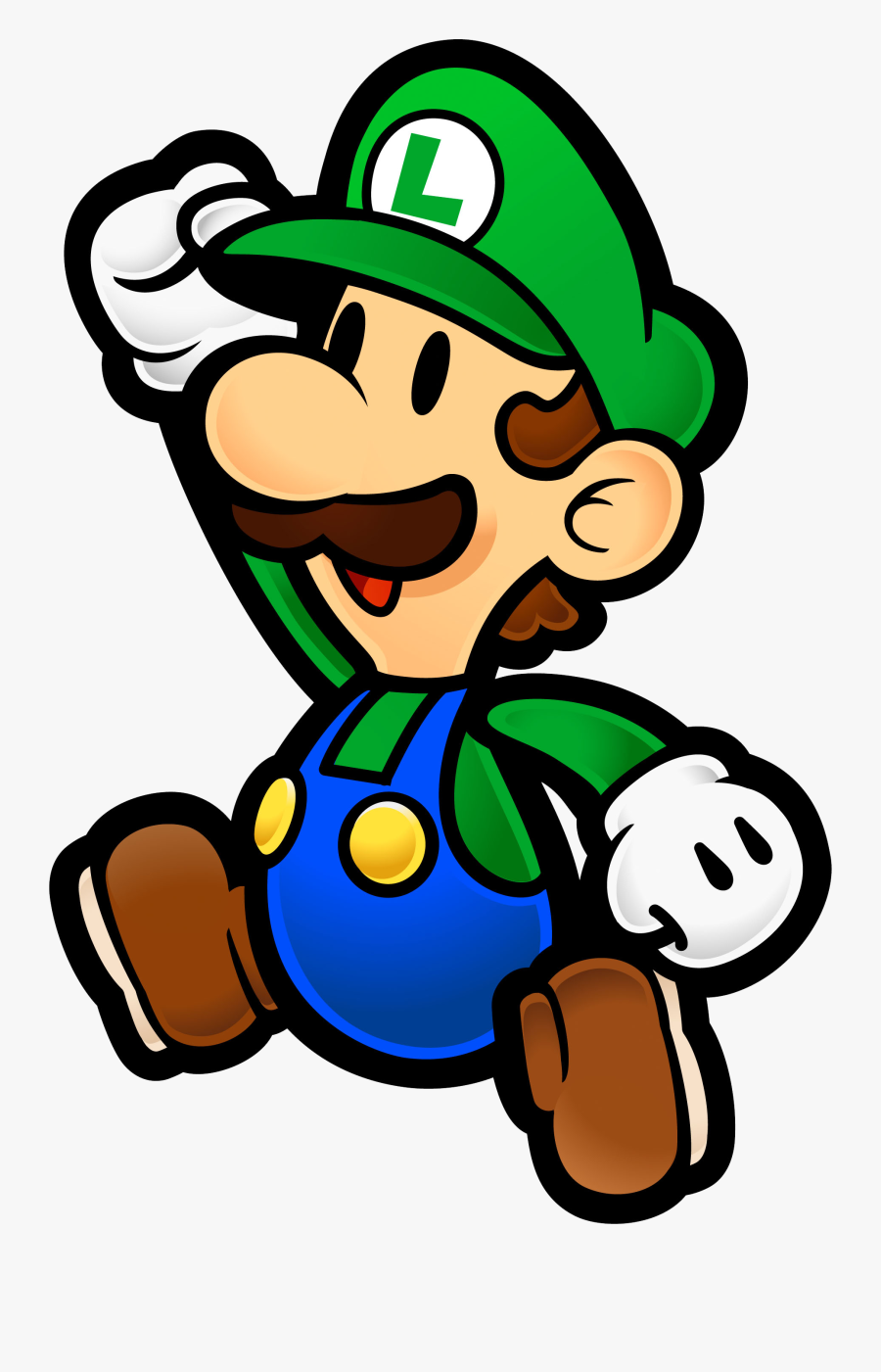 Collection Of Free Luigi Drawing Super Mario Download - Luigi Paper Mario, Transparent Clipart