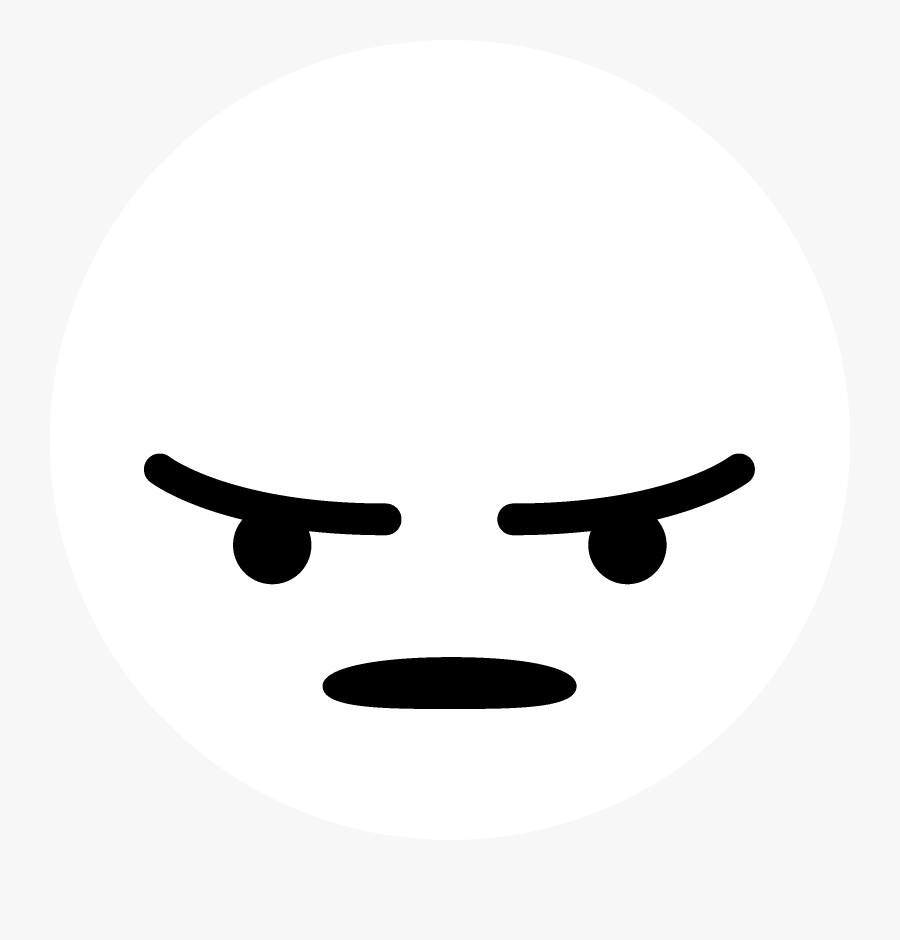 Facebook Angry Logo Black And White - Transparent Angry Facebook Emoji, Transparent Clipart