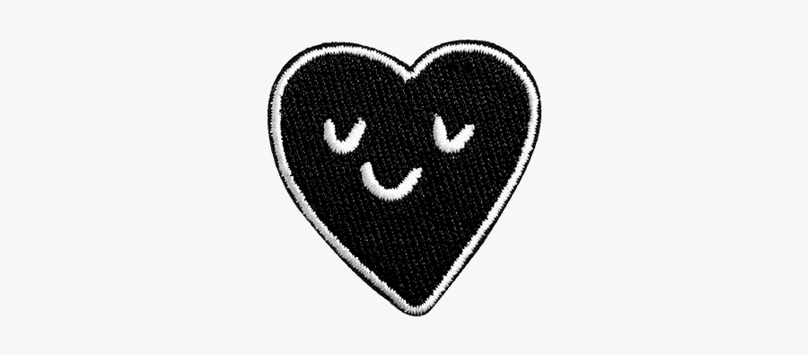 Monochrome Heart Patch - Heart, Transparent Clipart