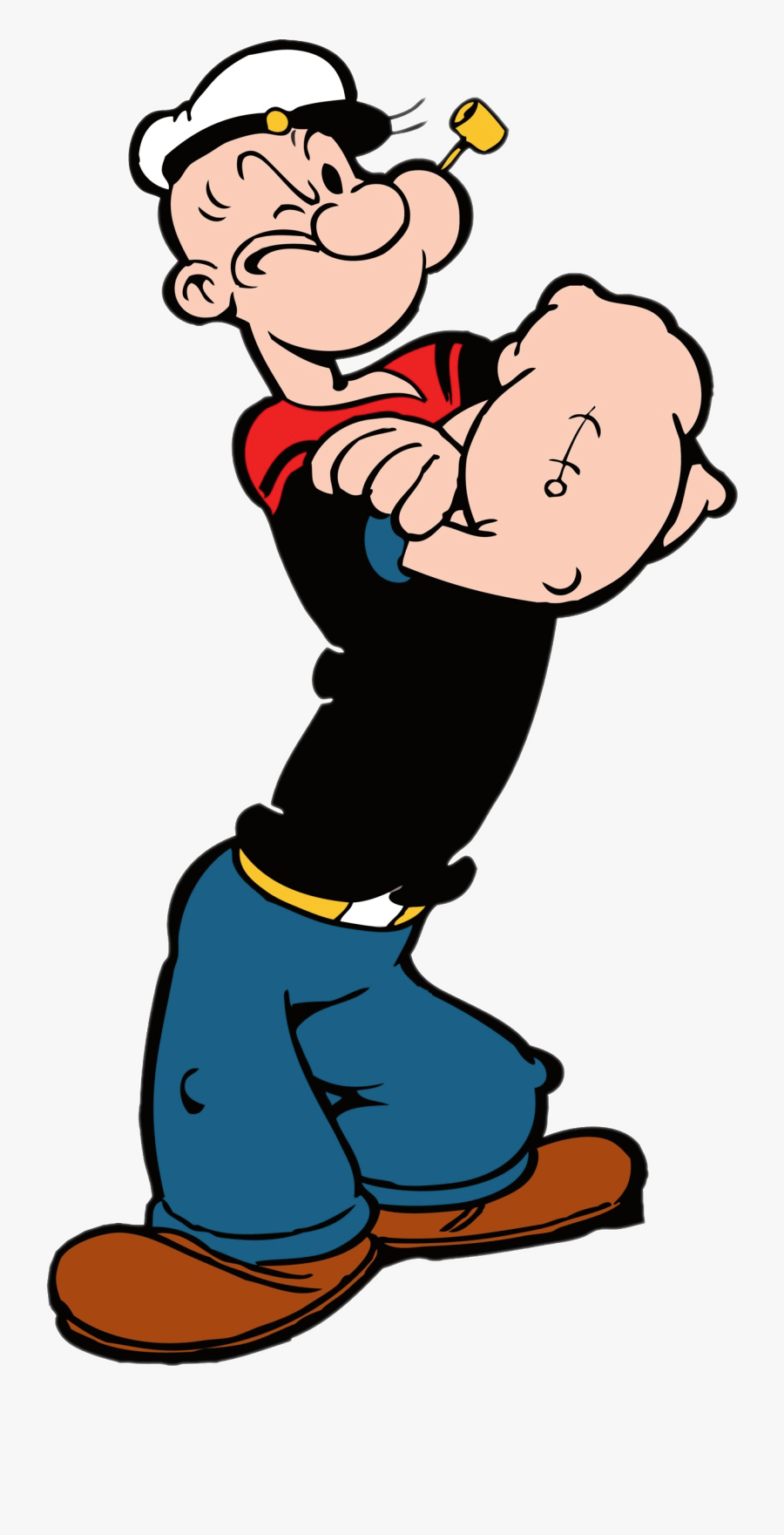 Popeye Arms Crossed - Popeye The Sailor Man, Transparent Clipart
