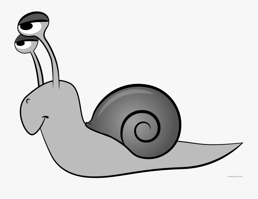 Cartoon Snail Animal Free Black White Images - Animals That Crawl Clipart, Transparent Clipart