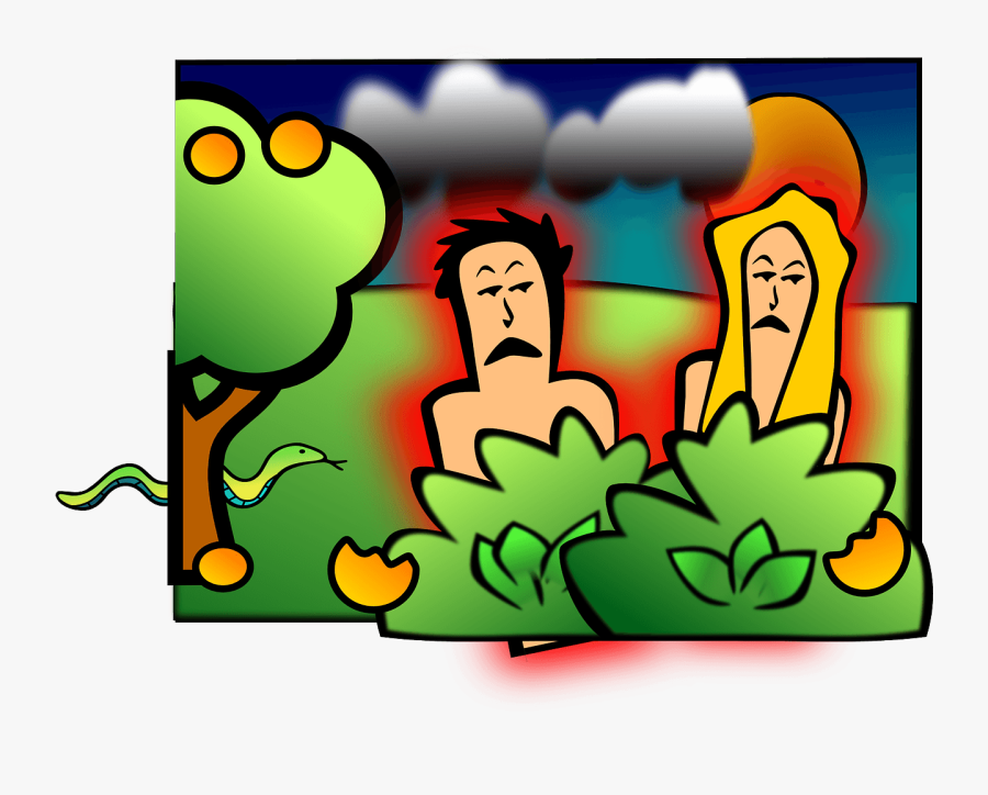 Sin, Banishment, Exile, Expatriation, Unhappy, Apple - Adam And Eve Sad, Transparent Clipart