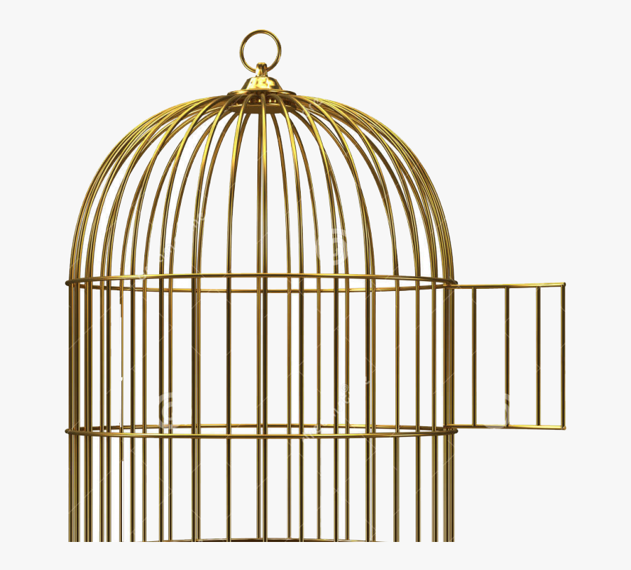 Birdcage Clip Art - Small Bird Cage Open Door, Transparent Clipart