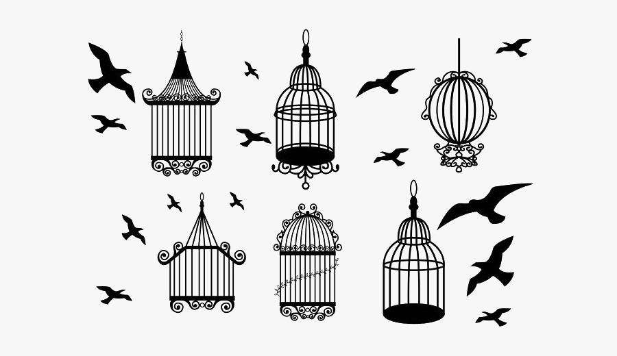 Birdcage Vintage Clothing - Drawing Bird Cage Free, Transparent Clipart