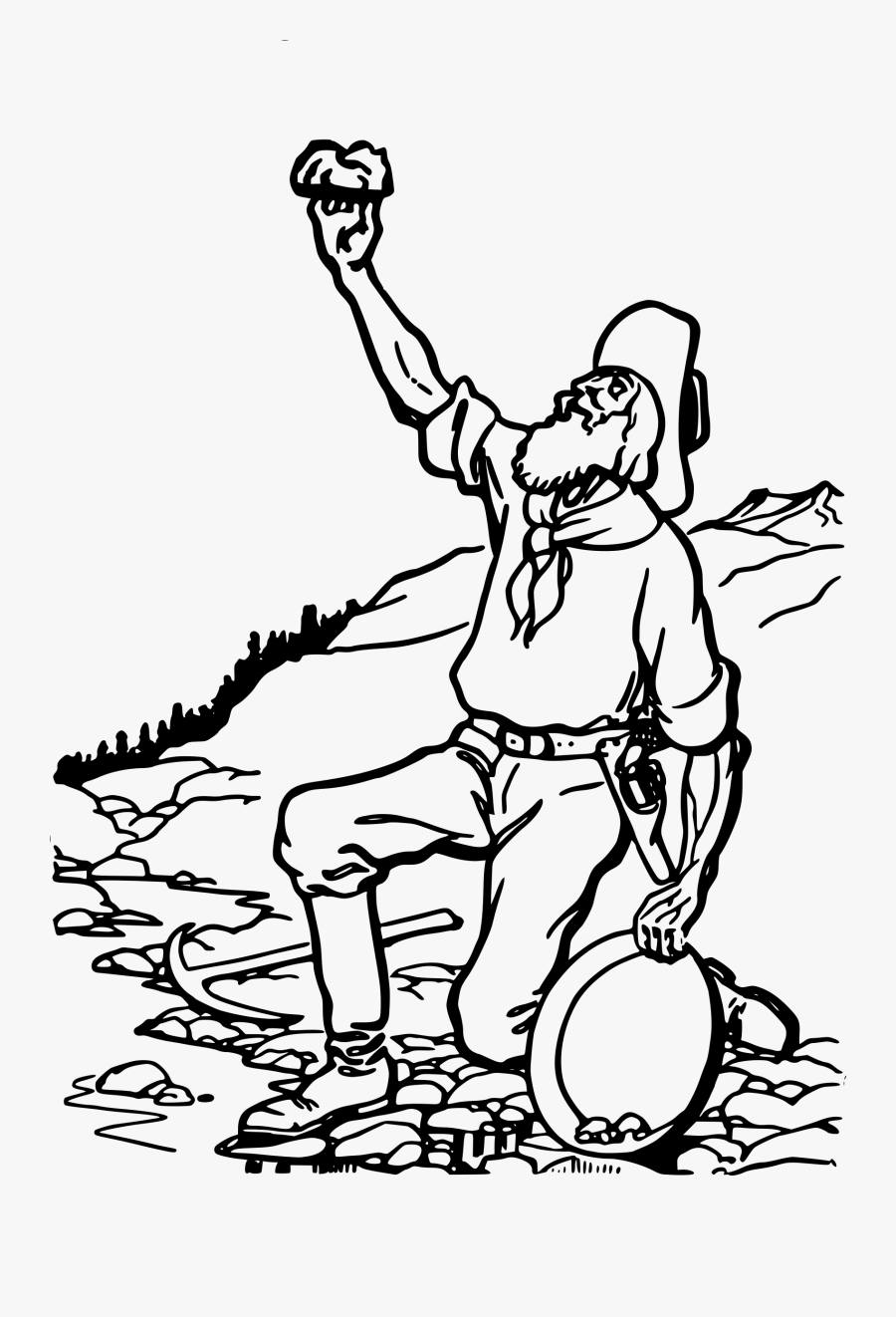 California Gold Rush Drawing, Transparent Clipart