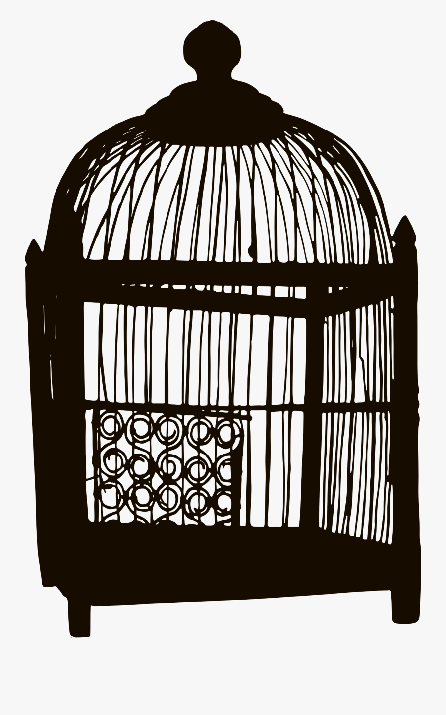 Transparent Background Bird In A Cage Png, Transparent Clipart