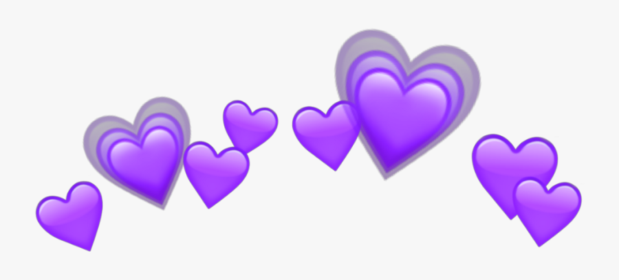 ##purple #heart #purpleheart #heartpurple #crown #emojis - Blue Heart Crown Png, Transparent Clipart