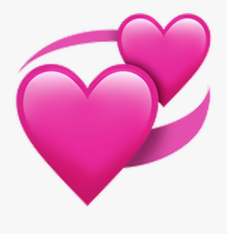 Whatsapp Emotions Emotion Emoji Heart Pink - Iphone Heart Emoji Png, Transparent Clipart