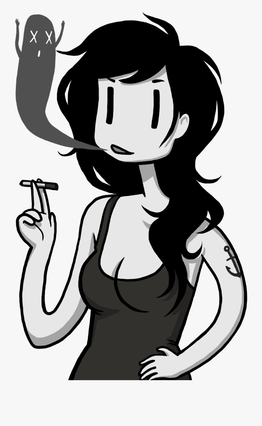 Girl Smoking Png -hey, No Smoking - Illustration, Transparent Clipart