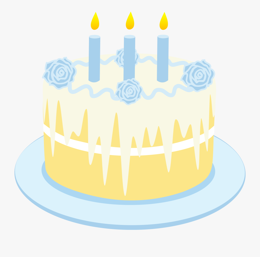 Free Clipart Birthday Cake With Candles - Animated Vanilla Cake, Transparent Clipart