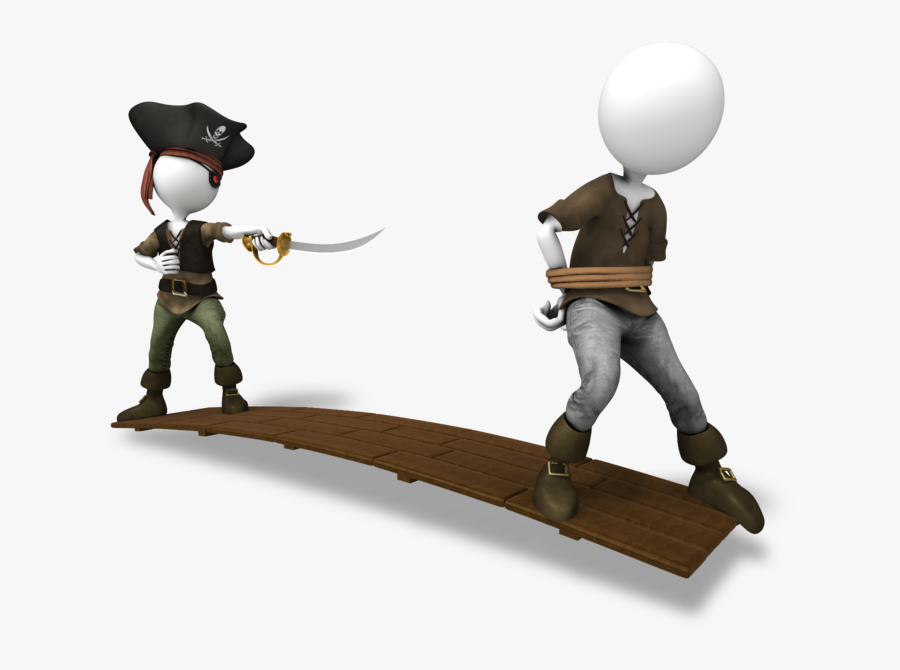 Wood Clipart Walk The Plank - Pirate Walk The Plank Gif, Transparent Clipart